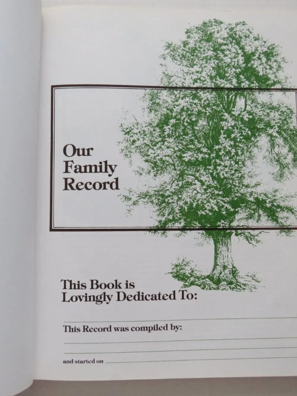 Our Family Record A History Of Our Family Red Gold Hardcover Book Vintage Unused